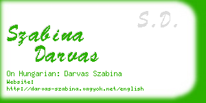 szabina darvas business card